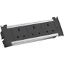Bachmann Kapsa S – 2 m – interior – tipo G (BS 1363) – tipo G – preto – prateado – 3 saídas AC