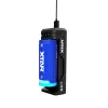 Carregador de baterias XTAR SC1 de slot único USB-C para células Li-Ion 18650, 1 slot, preto