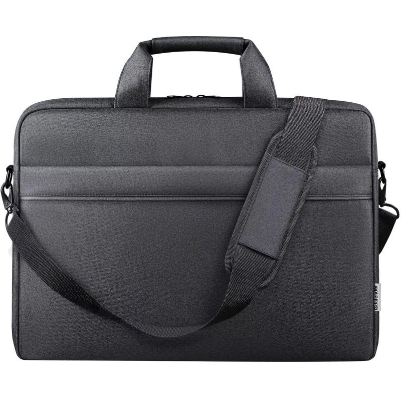 Mala para portátil DEFENDER FIRM 26123 para portáteis de 15,6 polegadas, poliuretano, preto, toploader, alça removível