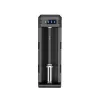 Carregador de baterias XTAR SC1 de slot único USB-C para células Li-Ion 18650, 1 slot, preto