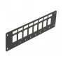 DeLOCK 86597 Patch panel Keystone vazio, 8 portas, montagem de superfície, preto