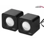 Altifalantes para PC 2 vias Audiocore AC870 B — 3 W RMS, alimentação USB com fios, entrada de 3,5 mm, 2.0 canais