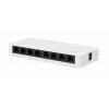 Switch não gerido GEMBIRD NSW-G8-01 – 8× Gigabit Ethernet (10/100/1000), branco, DC 5V