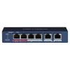 Ligações de rede Hikvision DS-3E0106HP-E não gerido Fast Ethernet (10/100) com suporte PoE azul