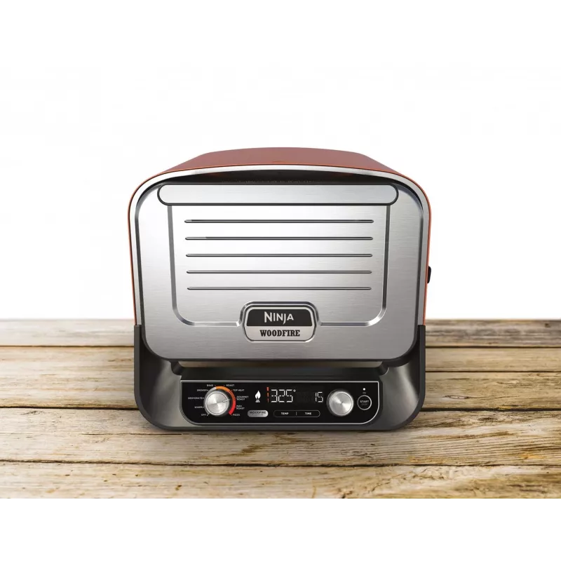 Ninja Woodfire OO101EU forno elétrico de exterior, forno de pizza e fumeiro, 2400 W
