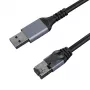 Cabo de internet CAT6 UTP, USB3.0 Type-A - RJ45, 1 m
