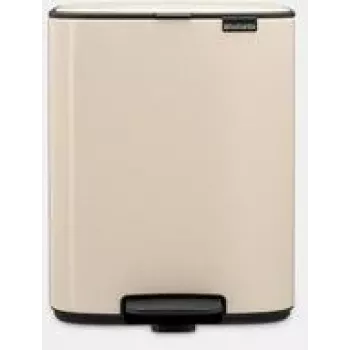 Balde de pedal Brabantia Bo 12 L retangular aço bege