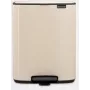 Balde de pedal Brabantia Bo 12 L retangular aço bege