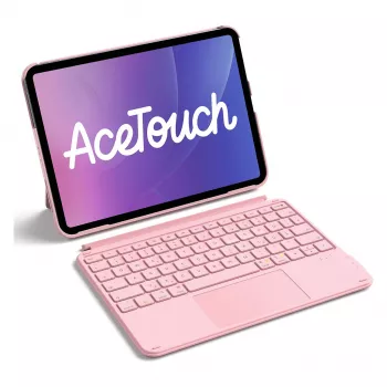 Capa com teclado Inateck KB04122 Ace Touch para iPad 11 / iPad Air 4/5, QWERTZ, rosa