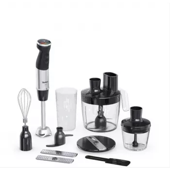 Batedeira Tefal Quickchef+ HB67G830 0,8 l varinha mágica 1000 W preta, aço inoxidável