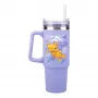 Copo isotérmico Paladone Minecraft roxo com palhinha, 900 ml