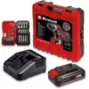 Einhell TE-CD 18/2 Li-i +22 berbequim aparafusador de percussão a bateria 18 V, 1250 rpm, com bateria de 2,5 Ah, carregador e mala, vermelho/preto