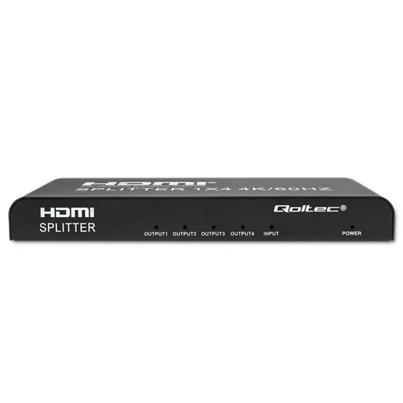 Qoltec 51799 Splitter HDMI ativo 4 x HDMI 4K x 2K | 6 Gb/s | 60 Hz