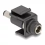Módulo Keystone DeLOCK DC 5,5 x 2,1 mm fêmea para macho preto
