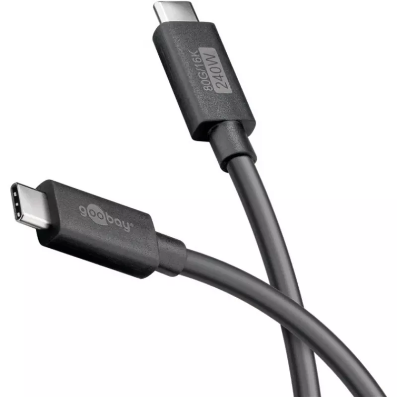 Cabo USB-C WENTRONIC USB4 Gen4 1.2m — suporta 16k@60Hz e 4K@120Hz