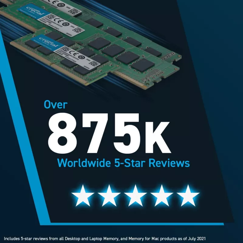 Crucial CT16G56C46U5 U-DIMM, 16GB, DDR5, 5600 Mhz, CL46, preto