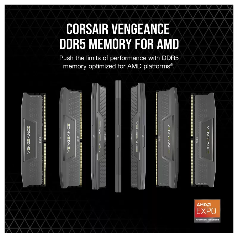 VENGEANCE DDR5 6000MT/s 16GB – Grau DIMM / 1x16GB / DDR5 / 1,35V / Intel XMP e AMD EXPO