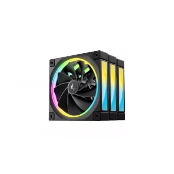 Ventoinha de caixa DeepCool FL12R 120mm ARGB pack de 3 preta