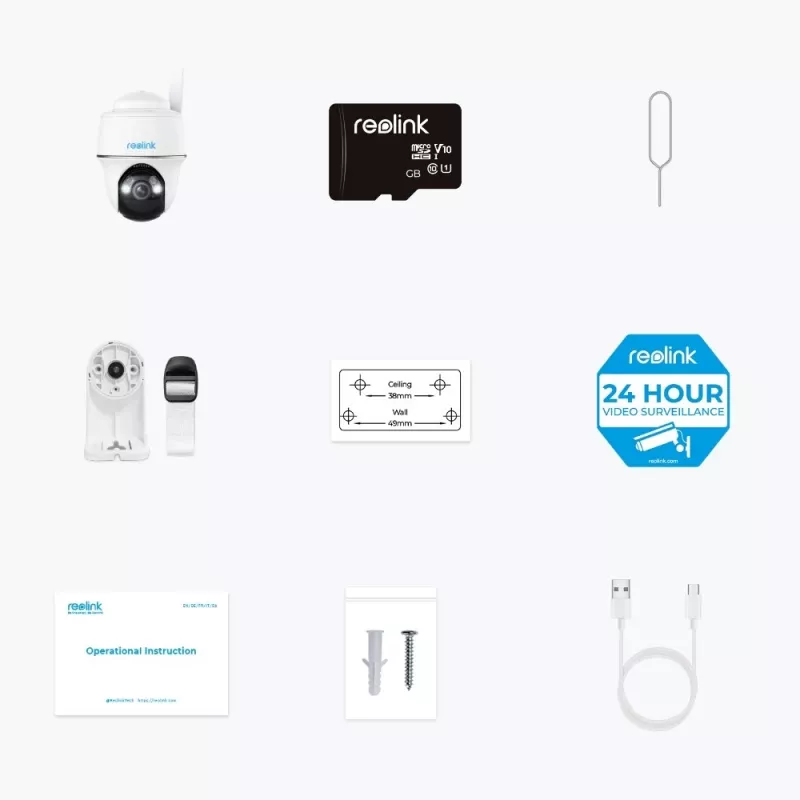 Reolink Go Series G430 - Câmara exterior alimentada por bateria 5MP, rede 4G LTE, deteção de pessoas/veículos/animais, rotação de 355° e inclinação de 140°