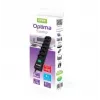 EVER Optima T/LZ08-OPT030/0000 extensão com proteção contra sobretensões, 6 tomadas, 3 m, 250 V, proteção para crianças, interruptor, preta
