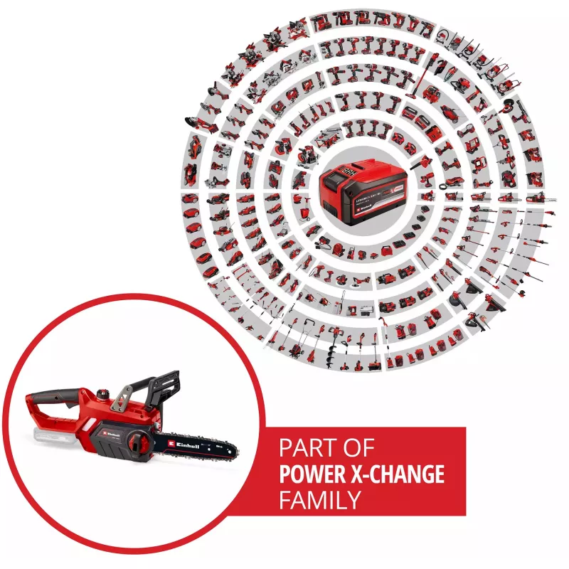 Einhell GE-LC 18 Li - Solo 4,3 m/s 18 V iões de lítio (Li-Ion) preto - vermelho motosserra a bateria (4501761)