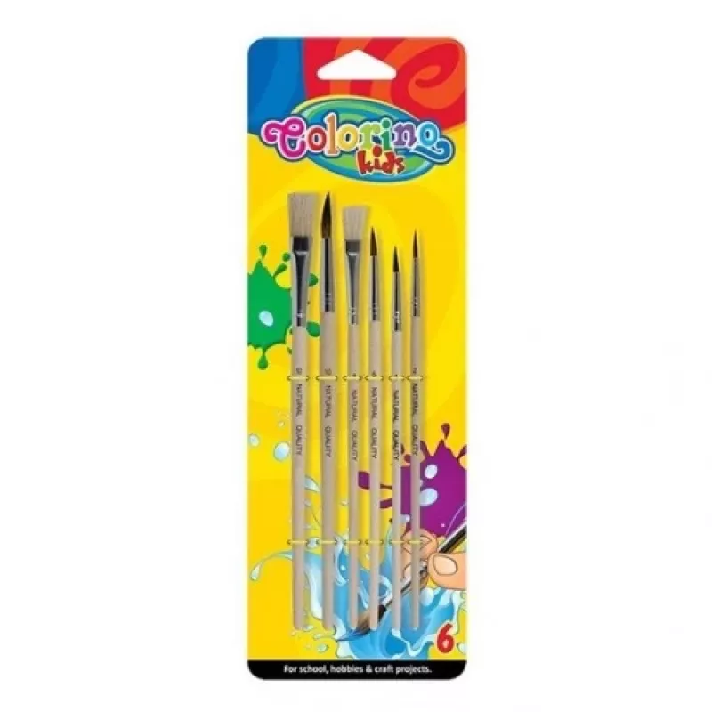 Pincéis Colorino para crianças 6 unidades blister