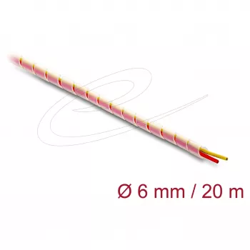 Delock 19013 Tubo espiral para cabos de silicone, 6 mm de diâmetro, 20 m, transparente
