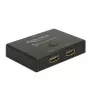 Comutador DeLock HDMI 2 - 1 bidirecional 4K 60 Hz - comutador de vídeo/áudio - 2 x HDMI - desktop
