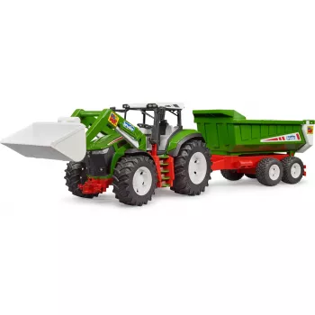 Atrelado basculante frontal BRUDER BR-03452 para trator Roadmax – acessório de brincar, compatível com tratores Roadmax