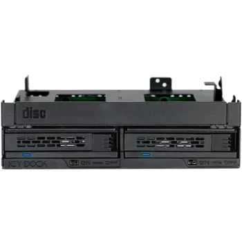 ICY Dock ExpressCage MB732SPO-B - caixa para unidades de armazenamento - 2.5 (6,4 cm) - 13,30cm (5,25) para 2 x 2.5 e 13,30cm (5,25) Slim Line / 13,30cm (5,