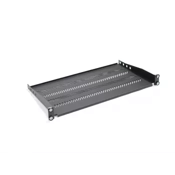 Prateleira DIGITUS 1U fixa 250 mm de profundidade para racks de 19 polegadas, capacidade de carga 15 kg