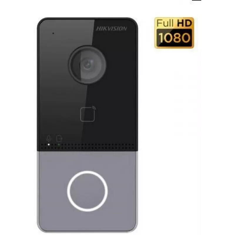 Videoporteiro Hikvision DS-KV6113-WPE1(C) 2 MP preto, cinzento