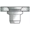 Porca rebitada GESIPA M10x12x19 cabeça escareada KS para espessura de material 1,5–4,5 mm, embalagem de 100 unid.