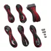 CableMod PRO ModMesh CM-PCAB-BKIT-NKKR-3PK-R kit de cabos de extensão, preto/vermelho