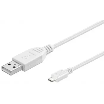 Cabo USB Microconnect USBABMICRO0,30W USB 2.0 0,3 m USB A Micro-USB B branco
