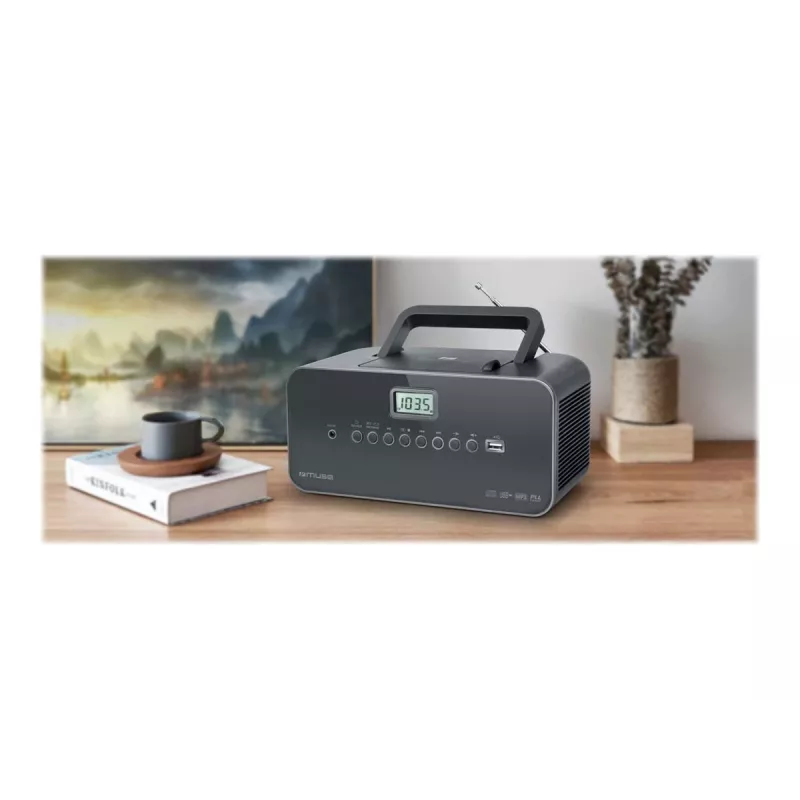 Leitor de CD Muse M-28 DG leitor de CD portátil preto