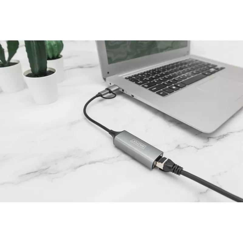 Adaptador USB Type-C Gigabit Ethernet Digitus DN-3028