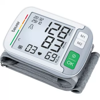 Beurer BC 51 medidor de tensão arterial de pulso, branco/cinzento