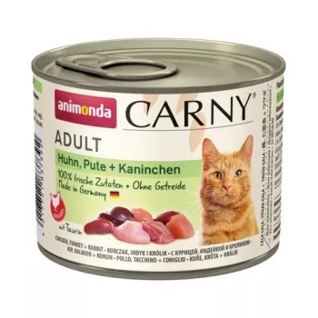 ANIMONDA Carny Adult Frango, Peru, Coelho - Alimento húmido para gatos - 200 g