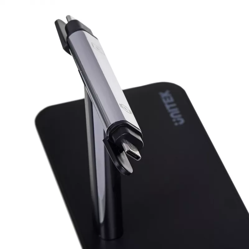 Estação de carregamento autónoma UNITEK P1212A 15 W sem fios ABS preto prateado