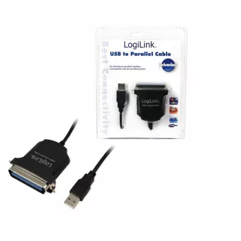 Adaptador de cabo LogiLink AU0003C USB 2.0 A IEEE1248 Preto