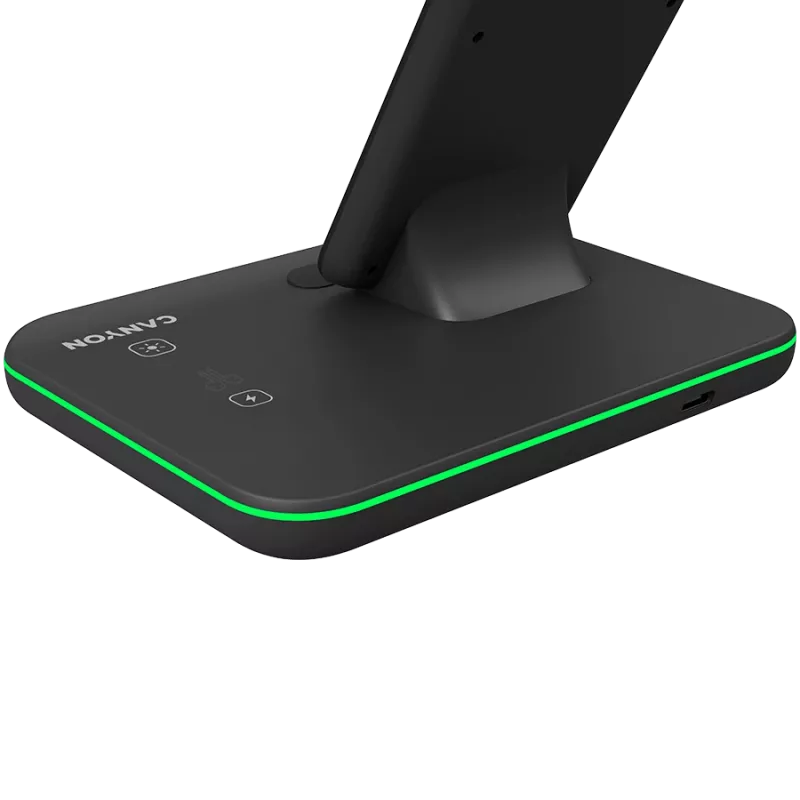 Carregador sem fios Canyon Dock 3em1 QI para Apple 15W preto retalho