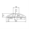 Calha de cabos ROLINE TPE Flex, 60 mm, preto, 1,8 m (19.08.3105)