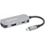 Docking station e replicador de portas para portátil Manhattan 130707 com fios USB 3.2 Gen 1 (3.1 Gen 1) Type-C alumínio (130707)