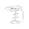 Secretária Maclean MC-835 portátil com regulação elétrica de altura 72 – 122 cm, máx. 37 kg, painel de controlo, posto de trabalho sentado/em pé