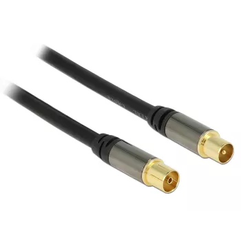 Cabo coaxial RG-6/U DeLOCK 88922 1 m IEC preto