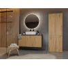 Armário de arrumação de casa de banho Topeshop NEL 2K DD ANT/ART KP grafite, carvalho