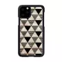 Capa para telemóvel iKins para iPhone 11 Pro – design de pirâmides preto