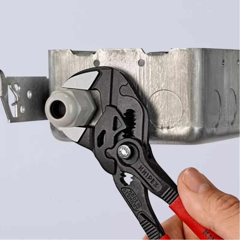 Knipex 86 01 180 chave de tenaz, 180 mm, abertura máx. 40 mm, ajustável em 15 posições, vermelha