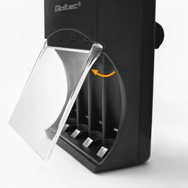 Carregador de pilhas QOLTEC 50653 para pilhas Ni-MH AAA (R03) e AA (R6), entrada 220–240 V, saída 1,2 V